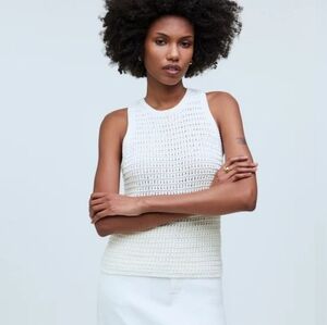 Madewell Cream Sleeveless Knit Tank Top